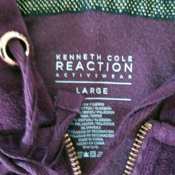Kenneth Cole Reaction Womens Purple Track Jacket - Picture 5 of 6